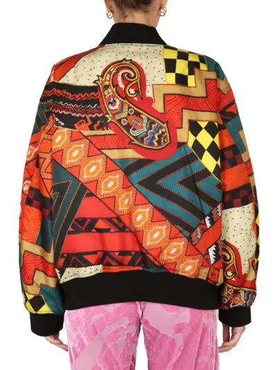 Etro Women's Patchwork Bomber Jacket | Size 42 | 13104 In Multicolour