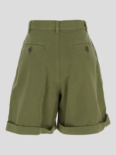 Shop Etro Shorts In Verdeolivascuro