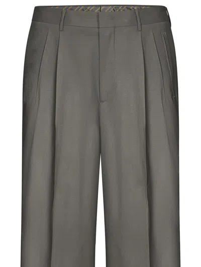Shop Etro Trousers In Grey
