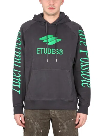 Shop Etudes Studio Études Sweatshirt With Logo Embroidery In Black