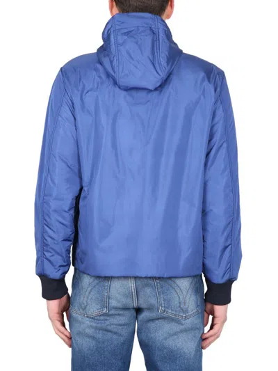 Shop Fay Bomber Jacket With Logo In Blue
