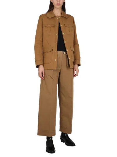 Fay Jacket Utility Adjustable Waist In Brown