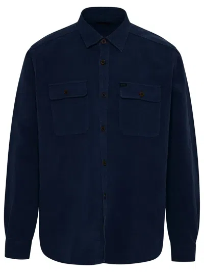 Shop Fay Shirt With Pockets In Blue