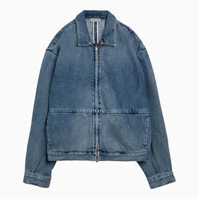 Shop Fear Of God Indigo Denim Jacket In Blue