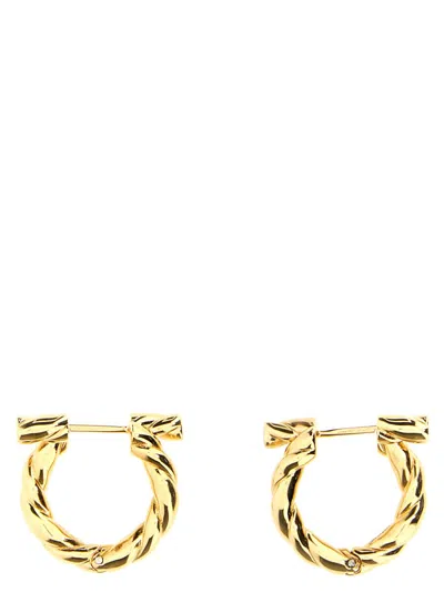 Shop Ferragamo 'torchbig' Earrings In Gold