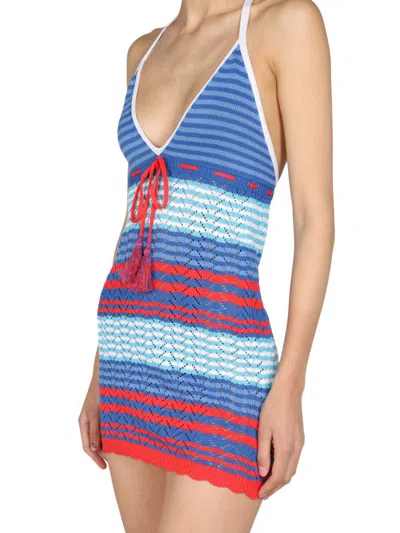 Gallo 1927 Mini Striped Dress In Multicolour