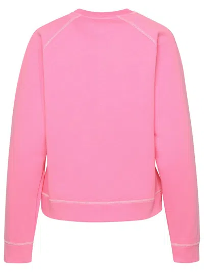 Shop Ganni 'isles' Sweatshirt In Pink