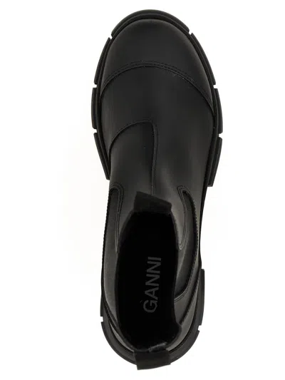 Shop Ganni 'rubber City' Ankle Boots In Black