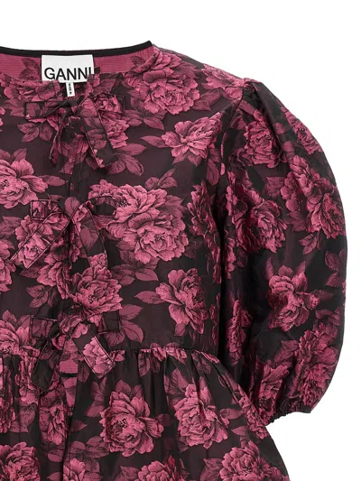 Shop Ganni Shirts In Fuchsia