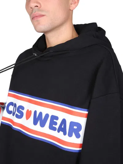 Shop Gcds "cute Tape" Logo Sweatshirt In Black