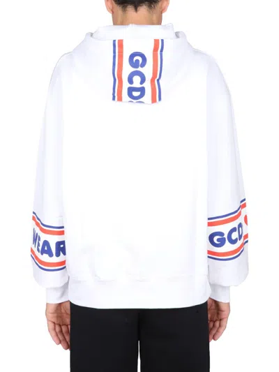Shop Gcds "cute Tape" Logo Sweatshirt In White