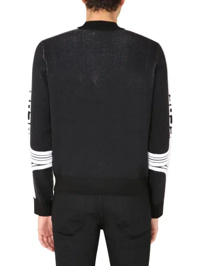 Shop Gcds Fitted Sweater In Black