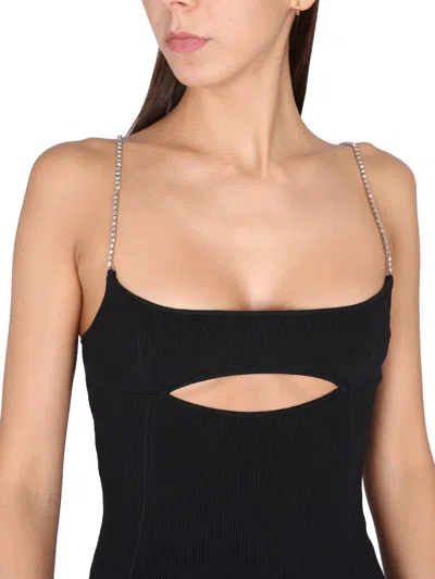 Gcds Rhinestone Logo Jersey Mini Dress In Black