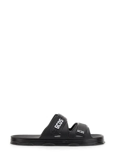 Shop Gcds Sandal With Logo Unisex In Black