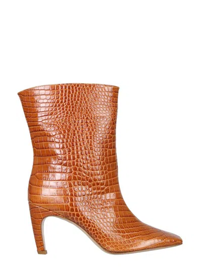 Shop Gia Borghini "atena" Boots In Brown
