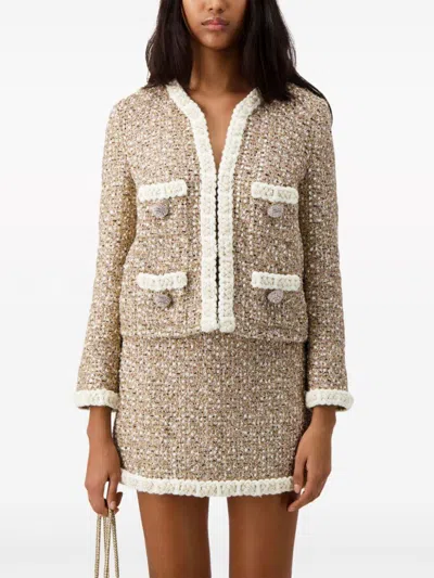 Shop Giambattista Valli Blazer In Golden