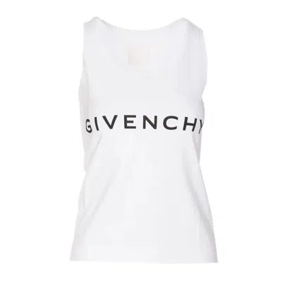 Shop Givenchy Logo Cotton Tank Top In White
