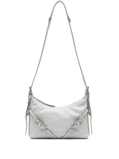 Shop Givenchy Voyou Leaher Mini Bag In Grey