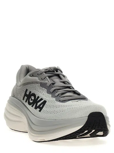 Shop Hoka 'bondi 8' Sneakers In Gray