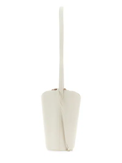 Shop Il Bisonte Leather Bucket Bag In White