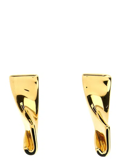 Shop Jacquemus 'les Boucles J' Earrings In Gold