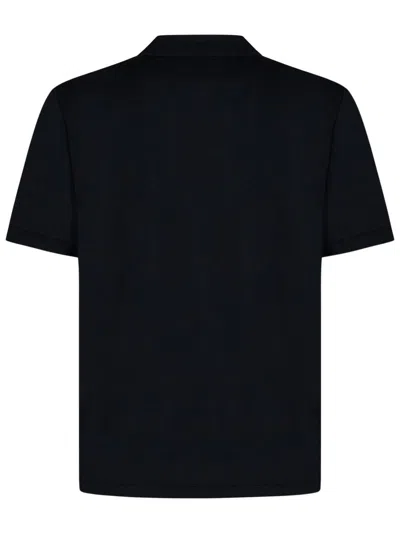Shop James Perse Luxe Lotus Jersey Polo Shirt In Black