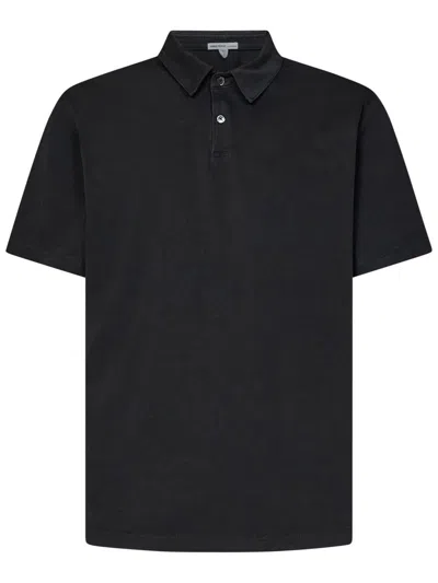 Shop James Perse Polo Shirt In Carbone