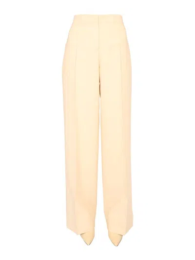 Shop Jil Sander High Waist Trousers In Ivory
