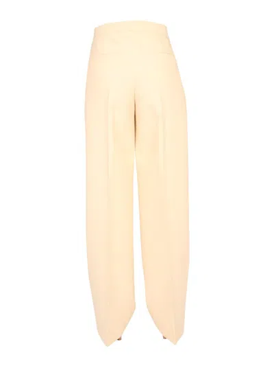 Shop Jil Sander High Waist Trousers In Ivory