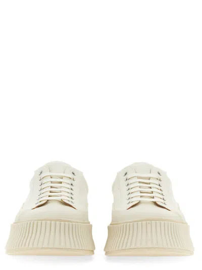 Shop Jil Sander Platform Sneaker In White