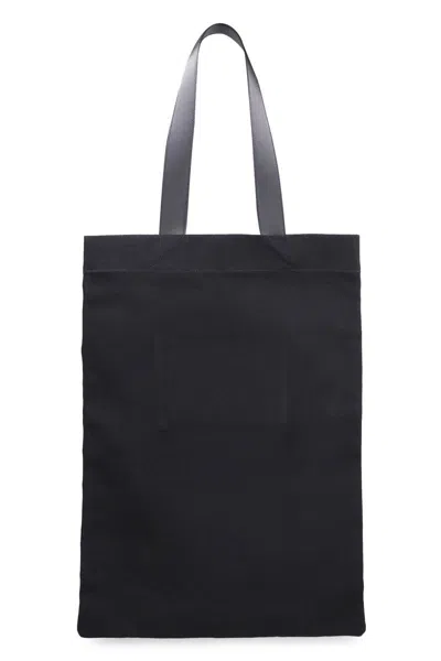 Shop Jil Sander Canvas Tote Bag In Black