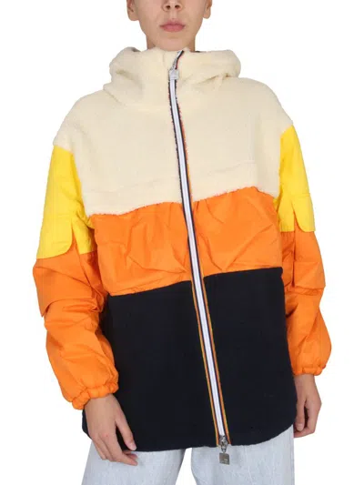Shop K-way Claumix Sherpa Jacket In Multicolour