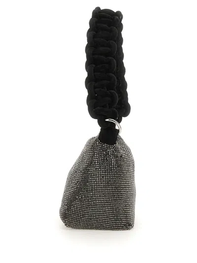 Shop Kara Bag With Knotted Handle In Charcoal
