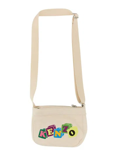 Shop Kenzo Boke Bag With Print In Powder