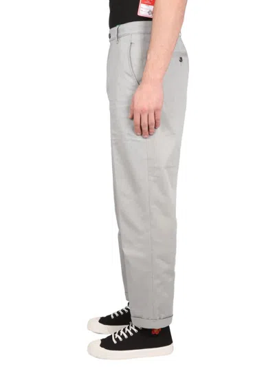 Shop Kenzo Classic Fit Pants In Grey
