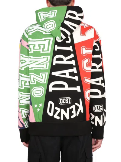 Shop Kenzo Flag Sweatshirt In Multicolour