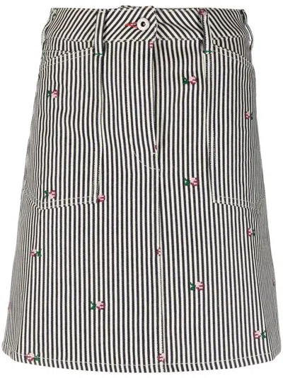Shop Kenzo Miniskirt With Print In Denim