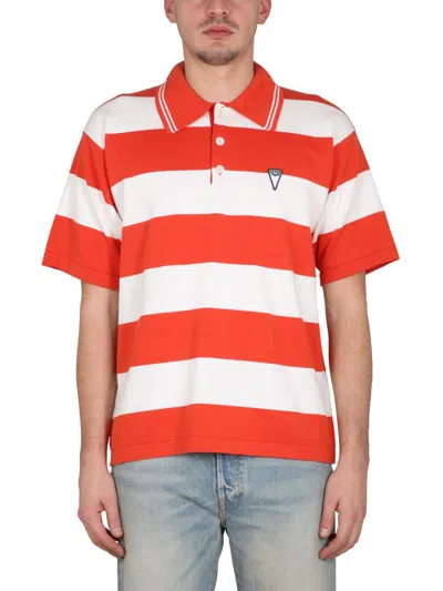 Shop Kenzo Polo Shirt 'nautical Stripes' In Red