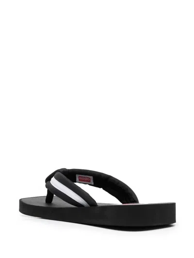 Shop Kenzo Slide Sandal With Logo In Black