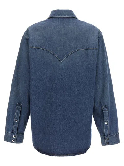 Shop Khaite 'jinn' Shirt In Blue