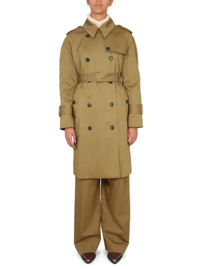 Shop Khaite Trench Coat "spellman" In Military Green