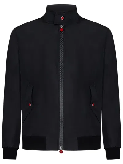 Shop Kiton Jacket In Black