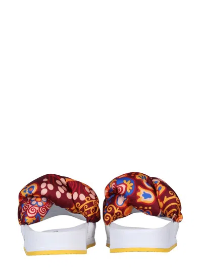 La Doublej La Double J Braid Slide Sandals In White