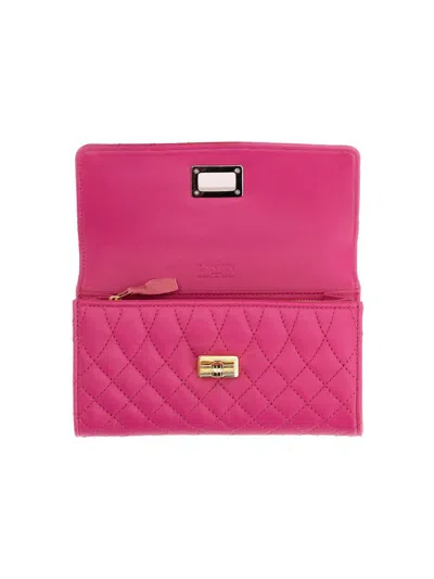 Shop Lanvin "continental" Portfolio In Pink