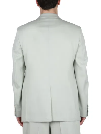 Shop Lanvin Single-breasted Boxy Jacket In Green