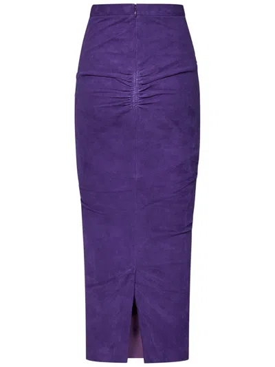 Shop Laquan Smith Skirt In Purple