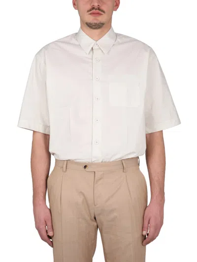 Shop Lardini Cotton Shirt In Ivory