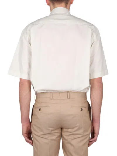 Shop Lardini Cotton Shirt In Ivory