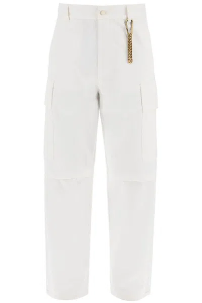 Shop Darkpark Laurent Saint Laurent Cargo Pants In Bianco