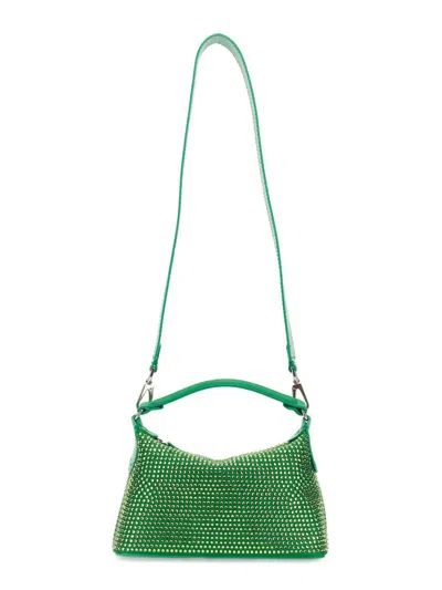 Shop Leonie Hanne X Liu Jo Hobo Rhinestones Bag In Green